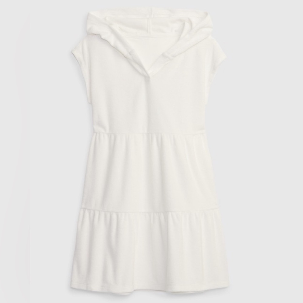 GAP Kids Tiered Terry Towel in white 5Y